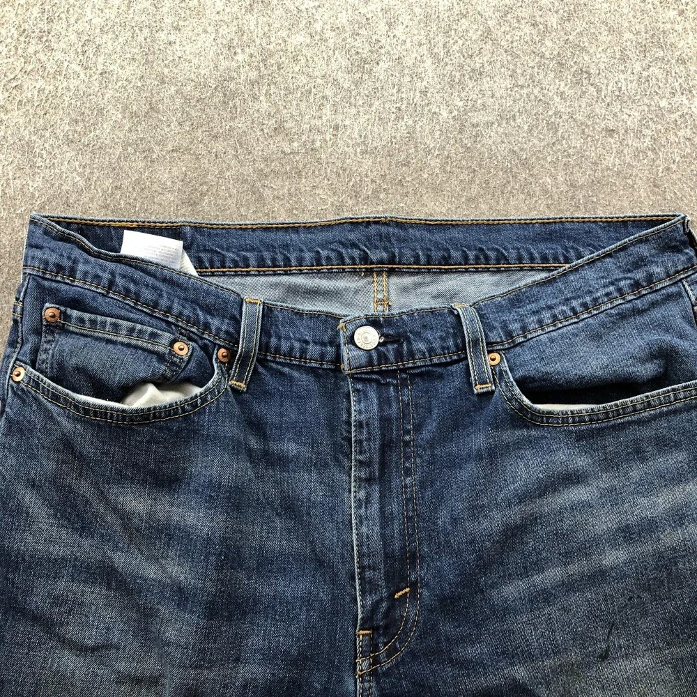 Levis 514 Jeans Mens 36x32 Blue Medium Wash Regular Straight Denim Pants Casual